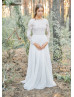 Ivory Lace Tulle Keyhole Back Wedding Dress Ivory Lace Tulle Keyhole Back Wedding Dress